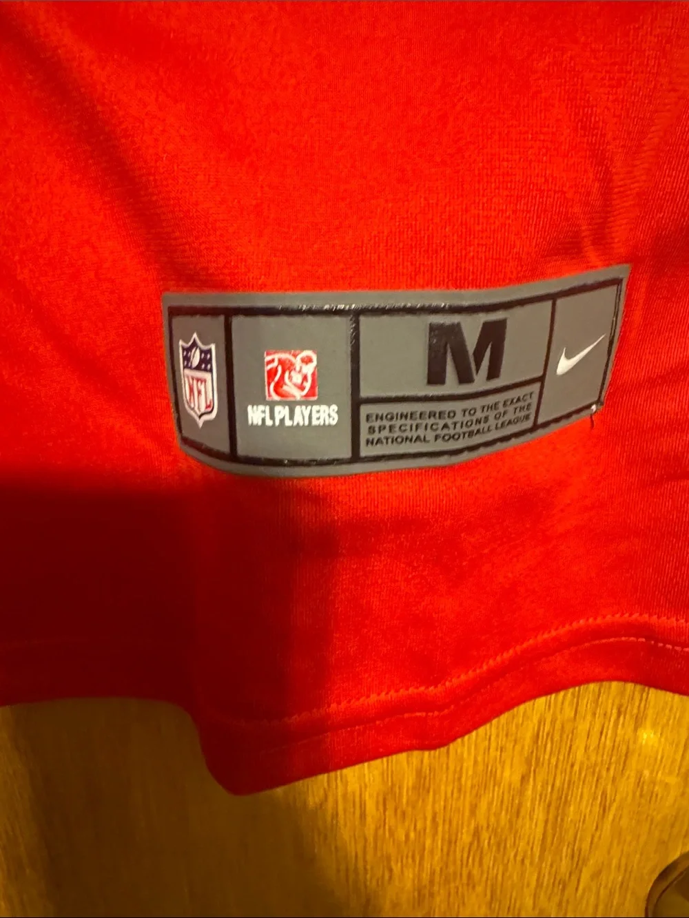 Nike kids Red Buccaneers #12 Jersey with Black Trim